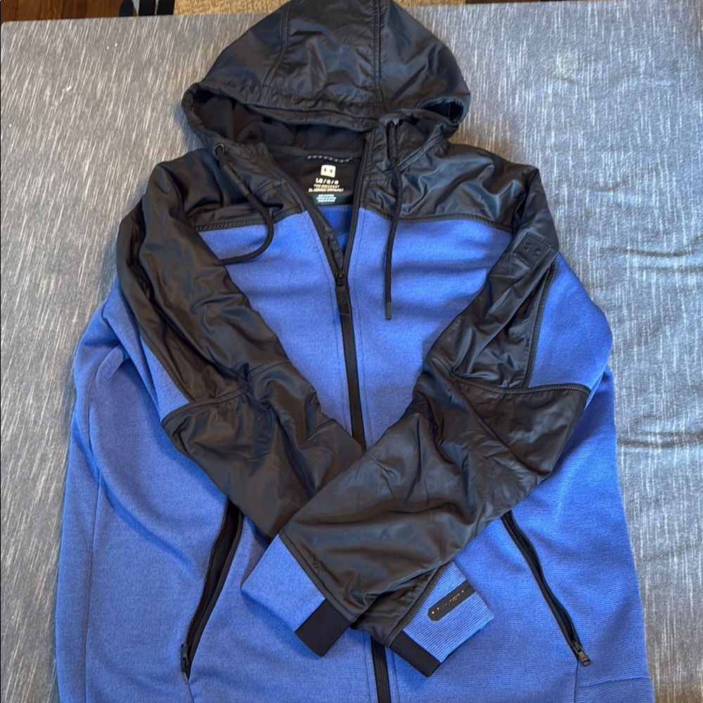 Men's Under Armour Blue and Black Hooded Jacket